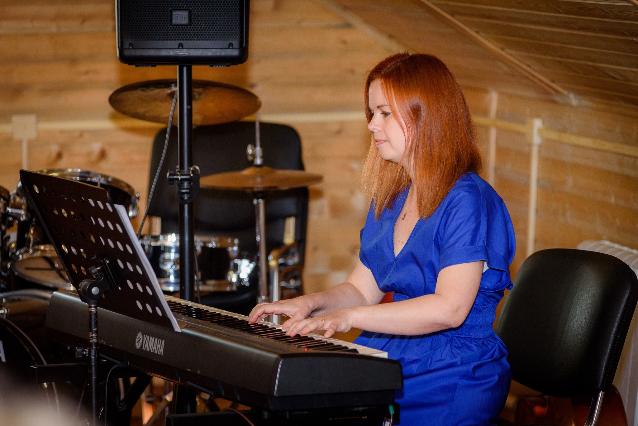 Anna Breslavskaia playing piano